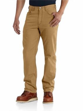 Carhartt Relaxed Straight Rigby Pant Hickory Brown Cotton Gorpcore Size 42x32